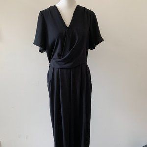 Black Crop Leg Jumpsuit